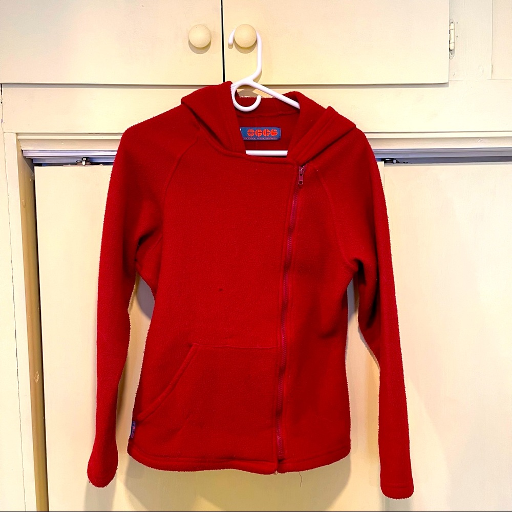 The People Have Spoken red fleece hoody 2 dots equals M